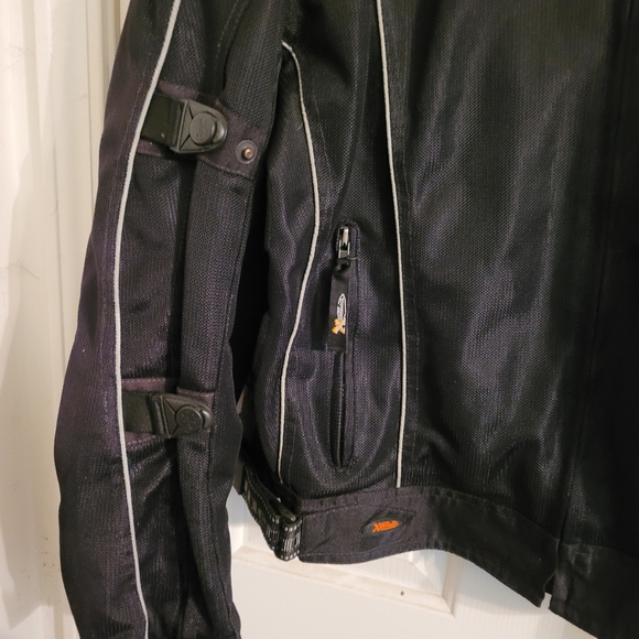 - Mens Xelement black mesh armored motorcycle jacket XXL - Picture 7 of 13